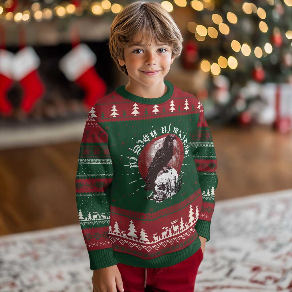 Ni Dieu Ni Maitre No God No Masters Knit Sweatshirt Raven Skull TS11 Christmas Print Your Wear