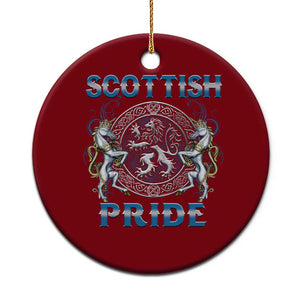 Scottish Pride Ceramic Ornament Lion Rampant Unicorns Scottish Flag TS11 1pc Red Print Your Wear