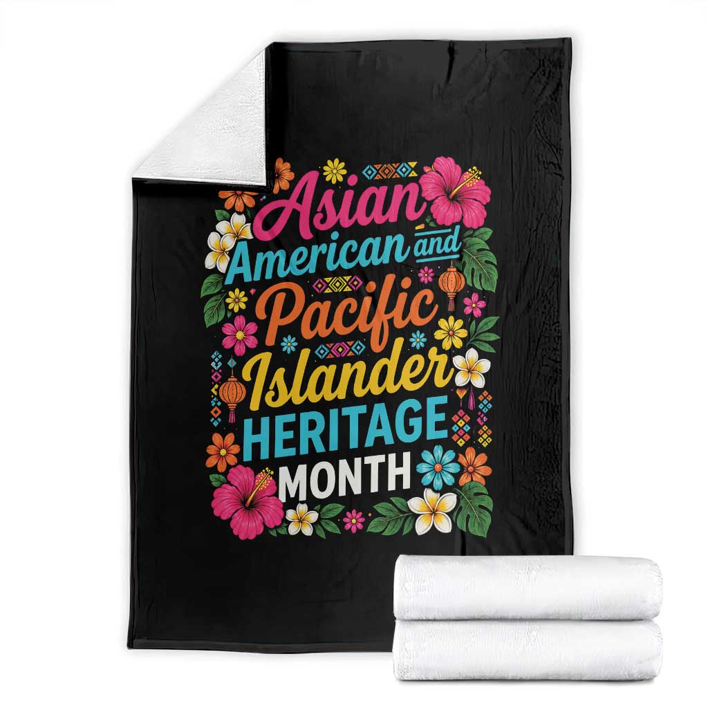 AAPI Asian American and Pacific Islander Heritage Month Throw Blanket TS11 Black Print Your Wear