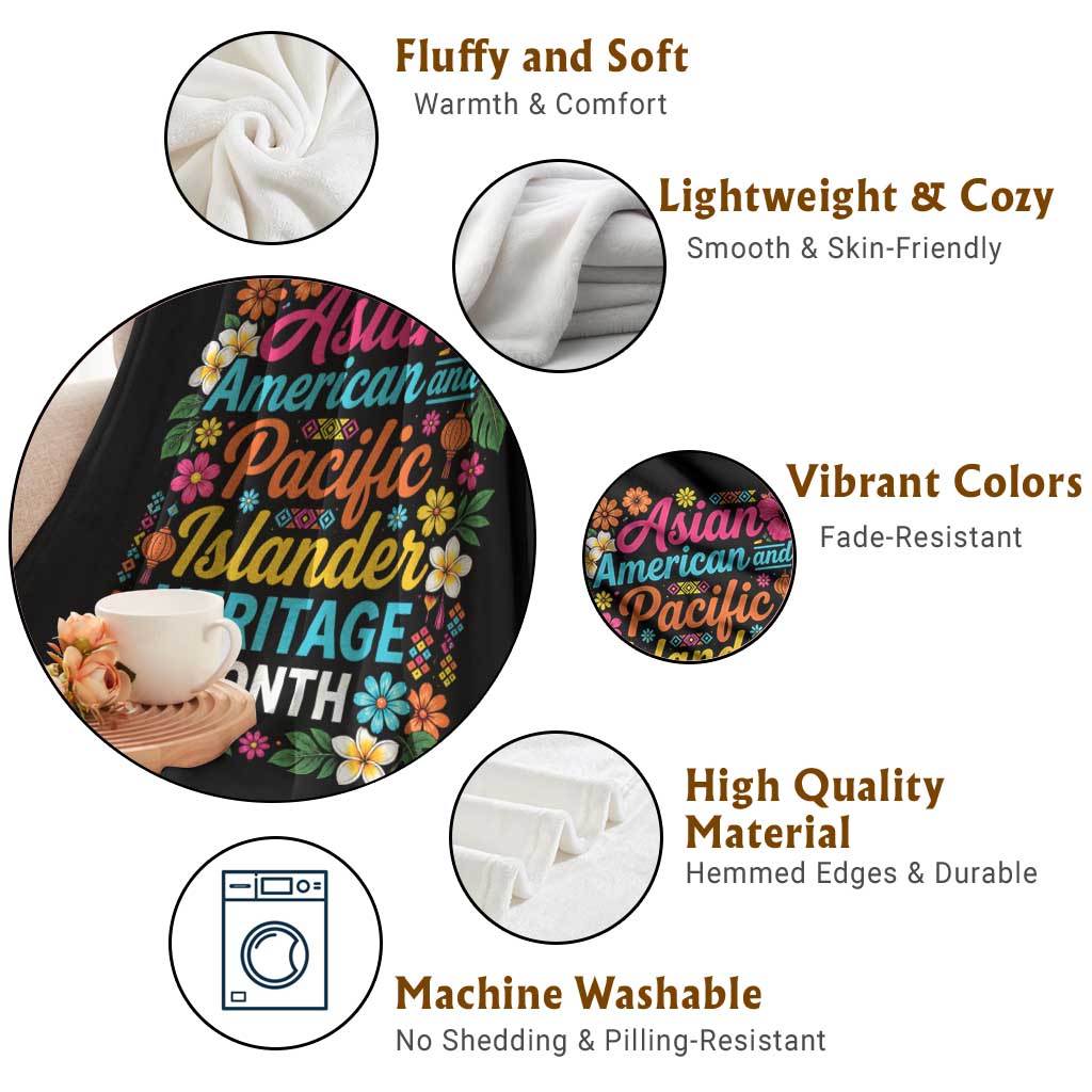 AAPI Asian American and Pacific Islander Heritage Month Throw Blanket TS11 Print Your Wear