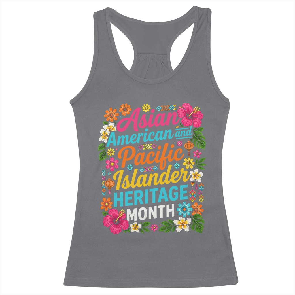 AAPI Asian American and Pacific Islander Heritage Month Racerback Tank Top TS11 Charcoal Print Your Wear