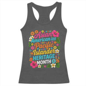 AAPI Asian American and Pacific Islander Heritage Month Racerback Tank Top TS11 Dark Heather Print Your Wear