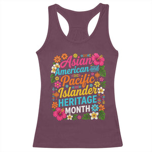 AAPI Asian American and Pacific Islander Heritage Month Racerback Tank Top TS11 Maroon Print Your Wear
