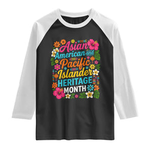 AAPI Asian American and Pacific Islander Heritage Month Raglan Shirt TS11 Black White Print Your Wear