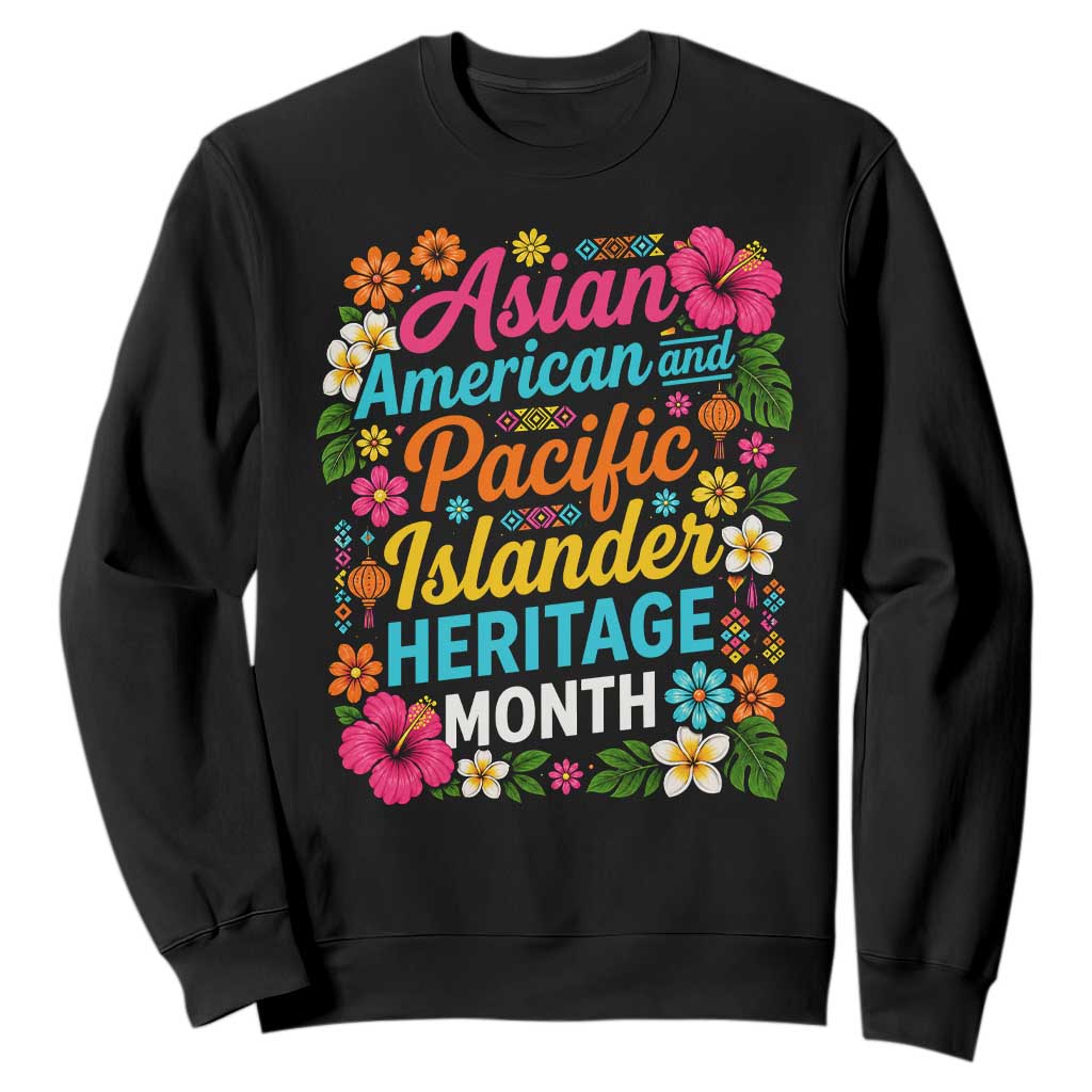 AAPI Asian American and Pacific Islander Heritage Month Sweatshirt TS11 Black Print Your Wear