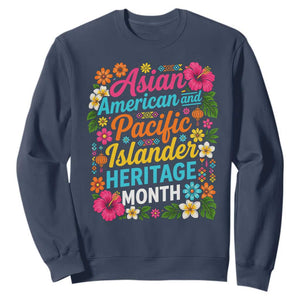 AAPI Asian American and Pacific Islander Heritage Month Sweatshirt TS11 Navy Print Your Wear