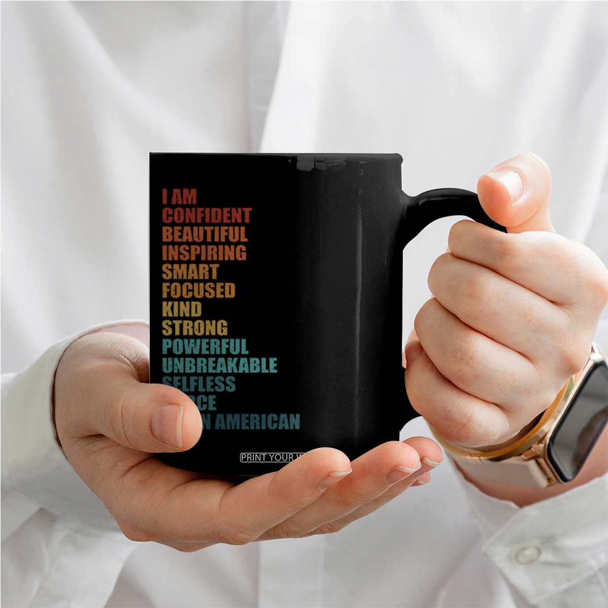 I Am Confident Beautiful Inspiring Asian American Coffee Mug AAPI Heritage Month TS11 Print Your Wear