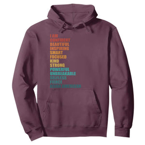 I Am Confident Beautiful Inspiring Asian American Hoodie AAPI Heritage Month TS11 Maroon Print Your Wear