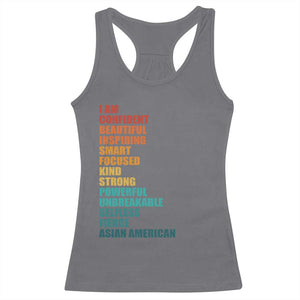 I Am Confident Beautiful Inspiring Asian American Racerback Tank Top AAPI Heritage Month TS11 Charcoal Print Your Wear