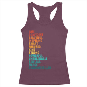 I Am Confident Beautiful Inspiring Asian American Racerback Tank Top AAPI Heritage Month TS11 Maroon Print Your Wear