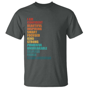 I Am Confident Beautiful Inspiring Asian American T Shirt AAPI Heritage Month TS11 Dark Heather Print Your Wear