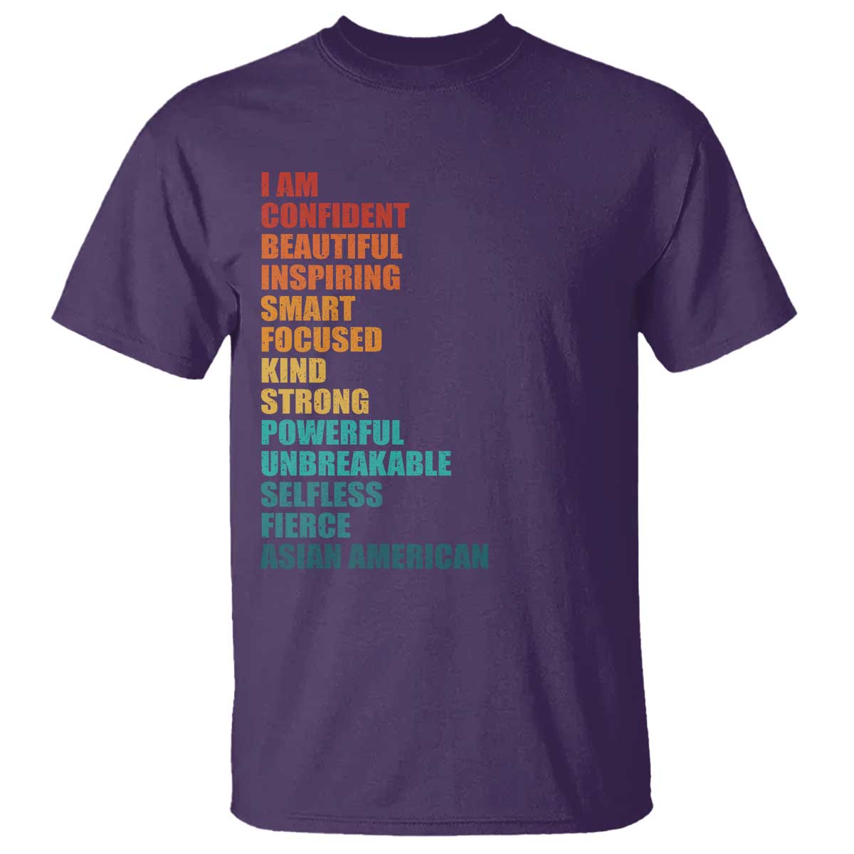 I Am Confident Beautiful Inspiring Asian American T Shirt AAPI Heritage Month TS11 Purple Print Your Wear