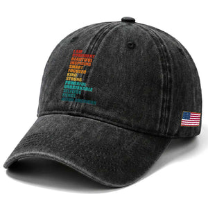 I Am Confident Beautiful Inspiring Asian American Washed Cotton Baseball Cap AAPI Heritage Month TS11 Print Your Wear