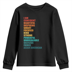 I Am Confident Beautiful Inspiring Asian American Youth Sweatshirt AAPI Heritage Month TS11 Black Print Your Wear