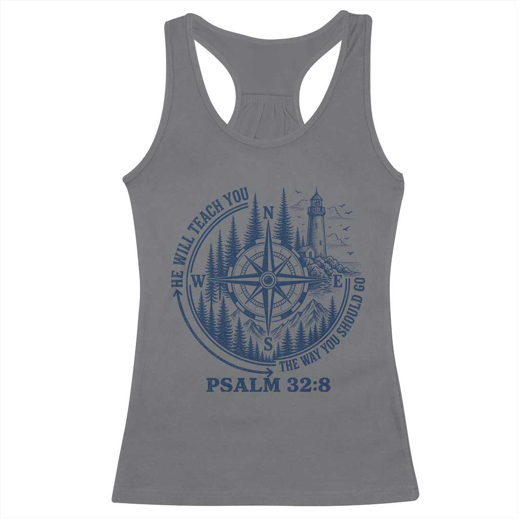 Christian Camping Racerback Tank Top He Will Teach You The Way You Should Go TS11 Charcoal Print Your Wear