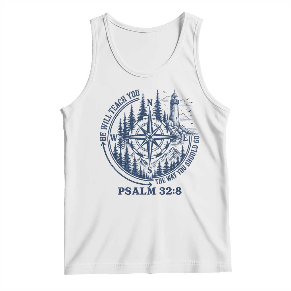 Christian Camping Tank Top He Will Teach You The Way You Should Go TS11 White Print Your Wear