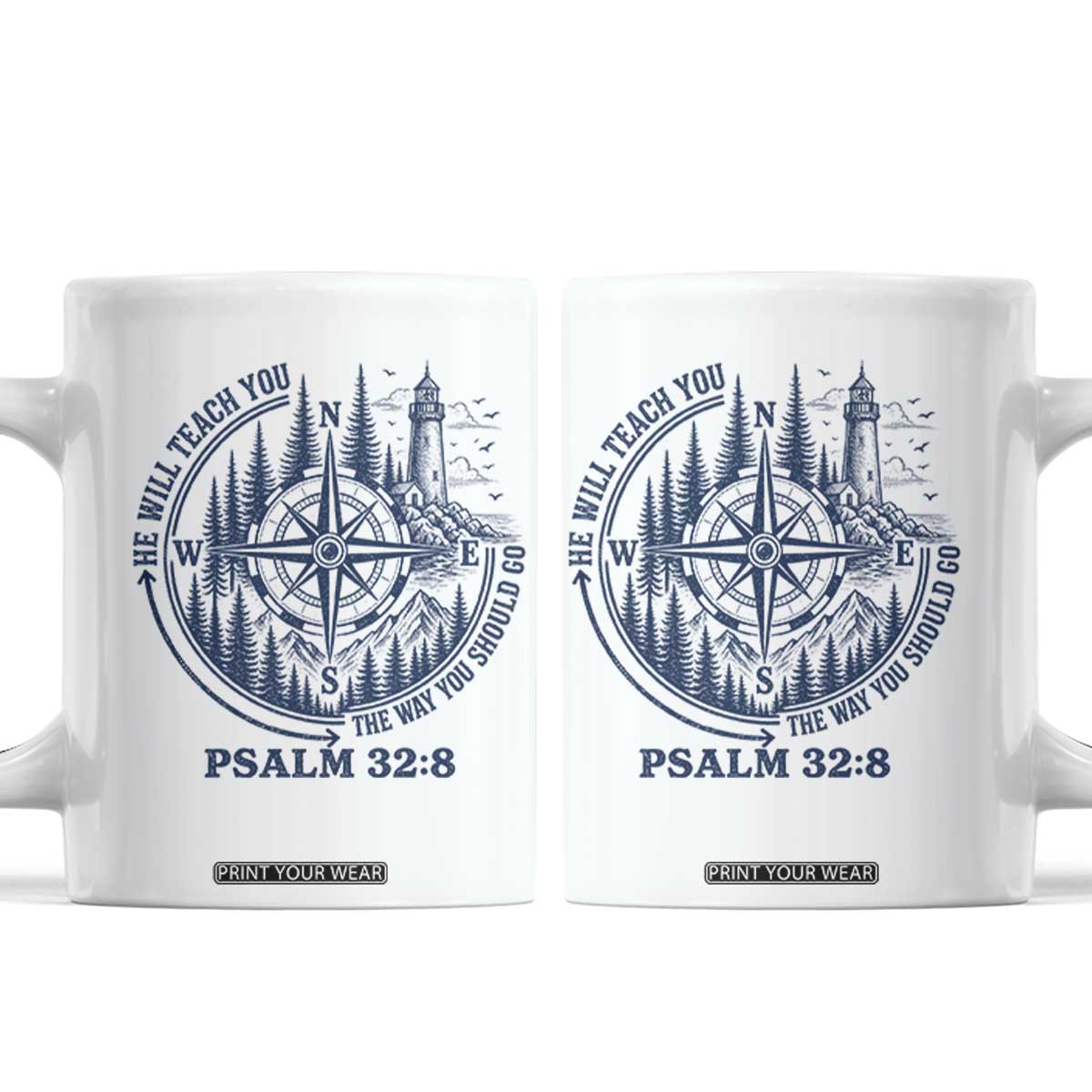 Christian Camping Coffee Mug He Will Teach You The Way You Should Go TS11 White Print Your Wear