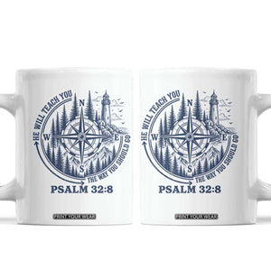 Christian Camping Coffee Mug He Will Teach You The Way You Should Go TS11 White Print Your Wear