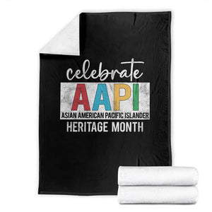Celebrate AAPI Heritage Month Throw Blanket Asian American and Pacific Islander Countries TS11 Black Print Your Wear