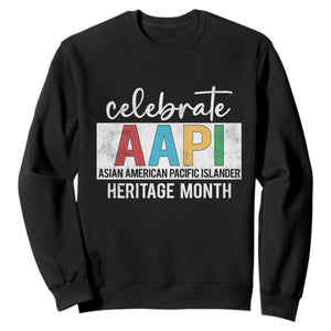 Celebrate AAPI Heritage Month Sweatshirt Asian American and Pacific Islander Countries TS11 Black Print Your Wear