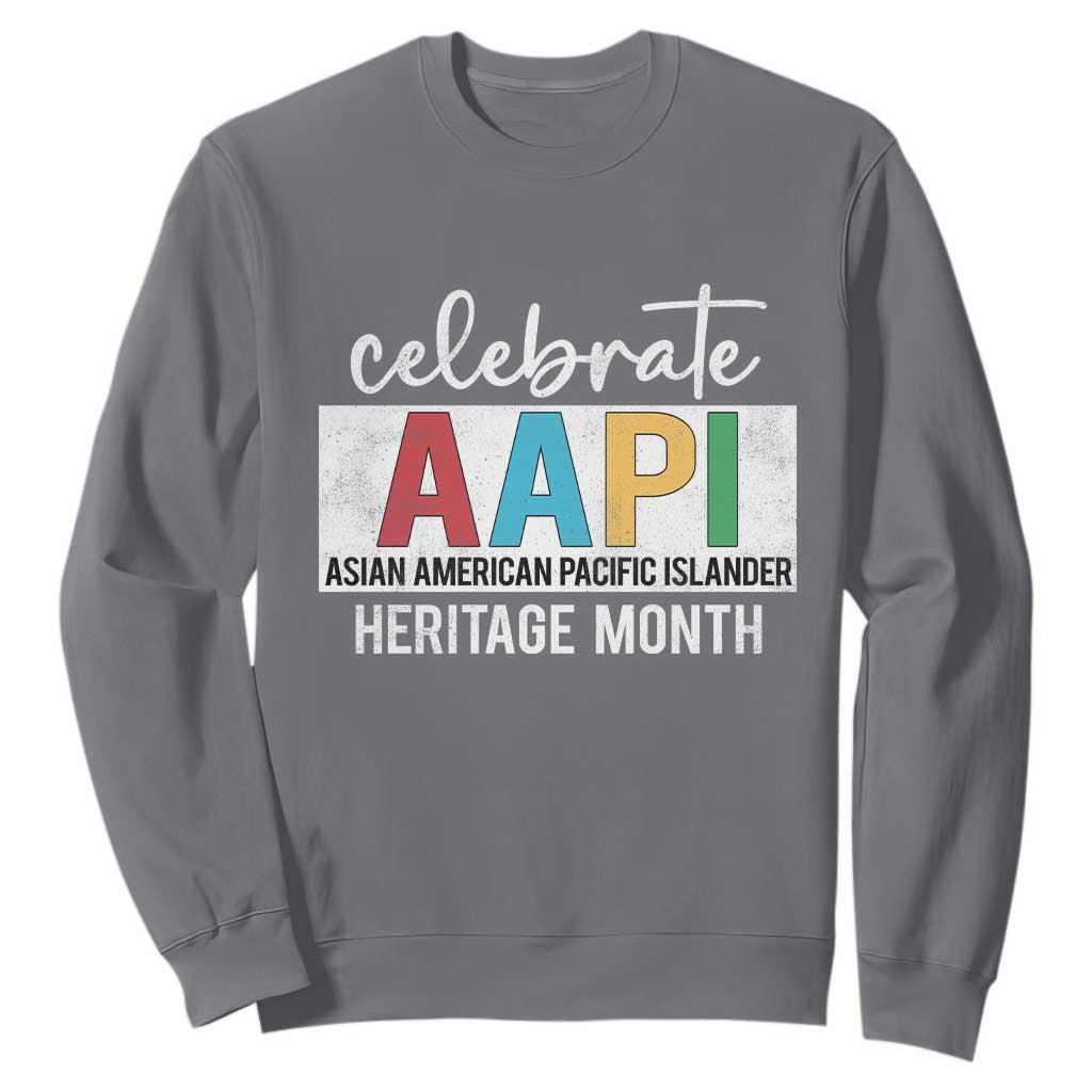 Celebrate AAPI Heritage Month Sweatshirt Asian American and Pacific Islander Countries TS11 Charcoal Print Your Wear