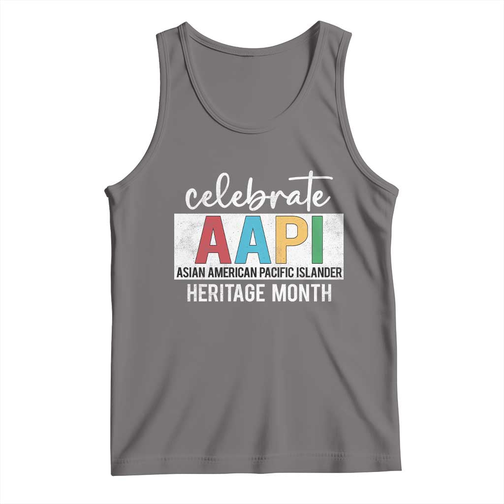 Celebrate AAPI Heritage Month Tank Top Asian American and Pacific Islander Countries TS11 Deep Heather Print Your Wear