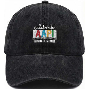 Celebrate AAPI Heritage Month Washed Cotton Baseball Cap Asian American and Pacific Islander Countries TS11 Print Your Wear