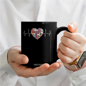 AAPI Heritage Month Heartbeat Heart Asian American and Pacific Islander Countries Flag Coffee Mug TS11 Print Your Wear