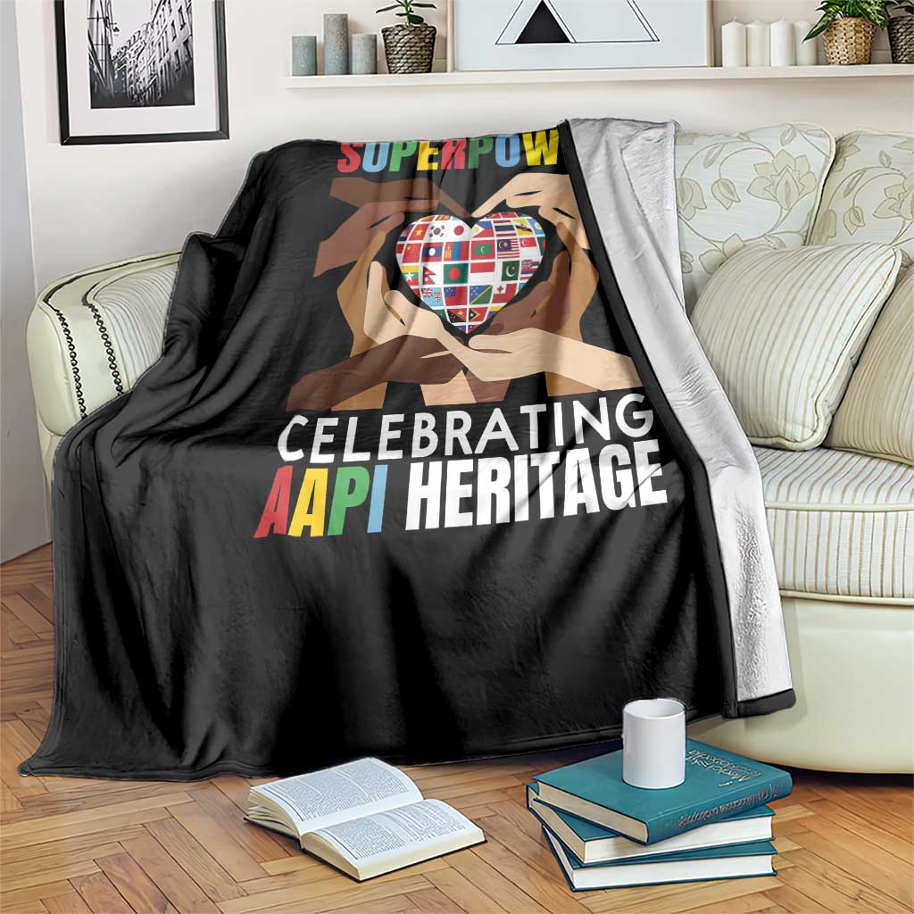 AAPI Heritage Month Throw Blanket Diversity Is Our Superpower Asian American and Pacific Islander Countries TS11 Print Your Wear