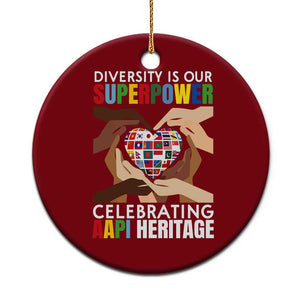 AAPI Heritage Month Ceramic Ornament Diversity Is Our Superpower Asian American and Pacific Islander Countries TS11 1pc Red Print Your Wear