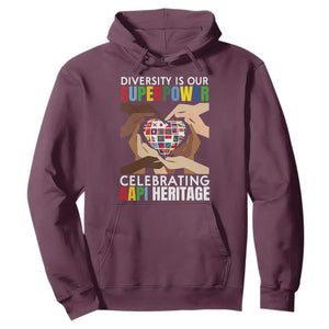 AAPI Heritage Month Hoodie Diversity Is Our Superpower Asian American and Pacific Islander Countries TS11 Maroon Print Your Wear