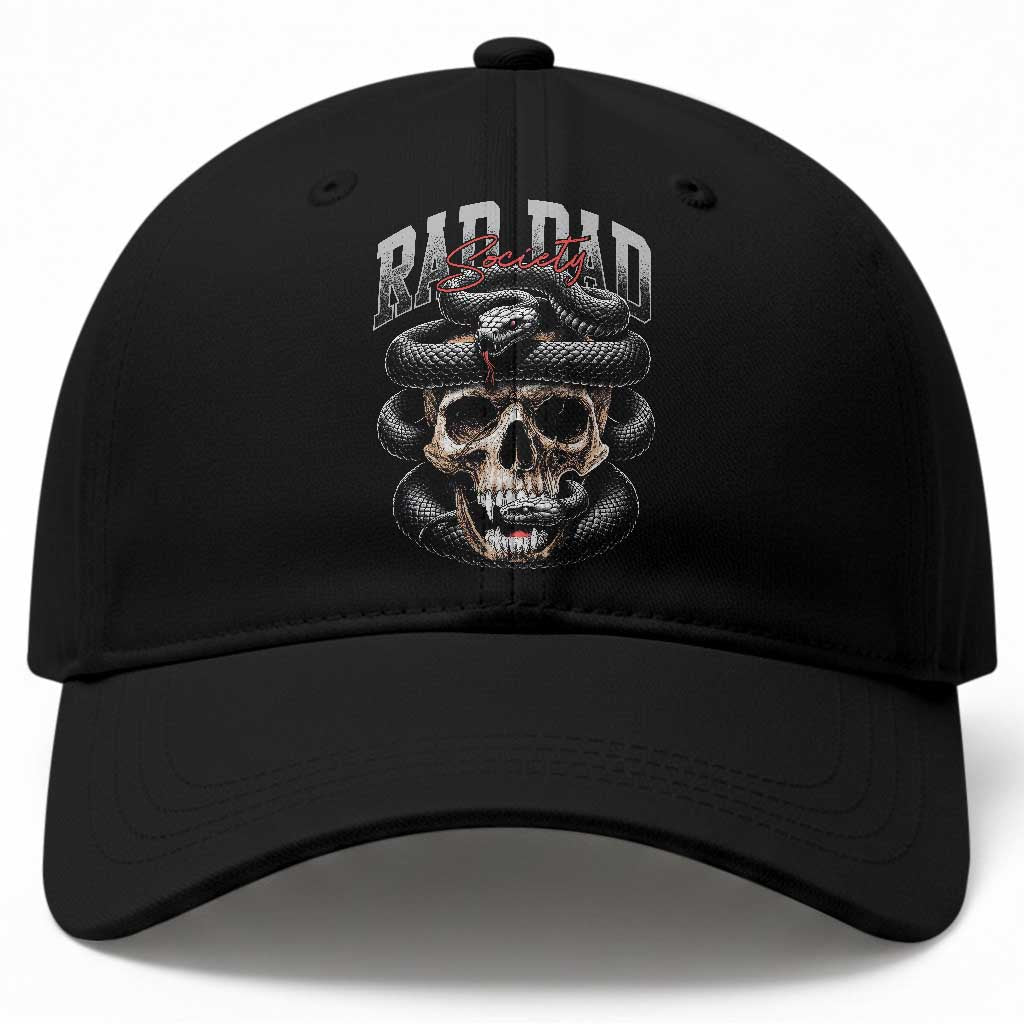 Funny Rad Dad Society Baseball Cap Dad Life Skull Snake Fathers Day TS11 Print Your Wear