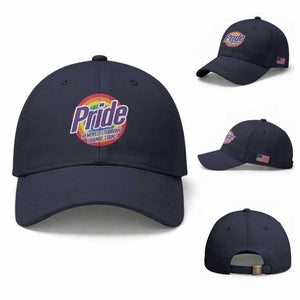 Funny Pride Removes Stubborn Orange Stains Baseball Cap LGBTQ Pride Month TS11 Baseball Cap Universal Fit Navy Print Your Wear