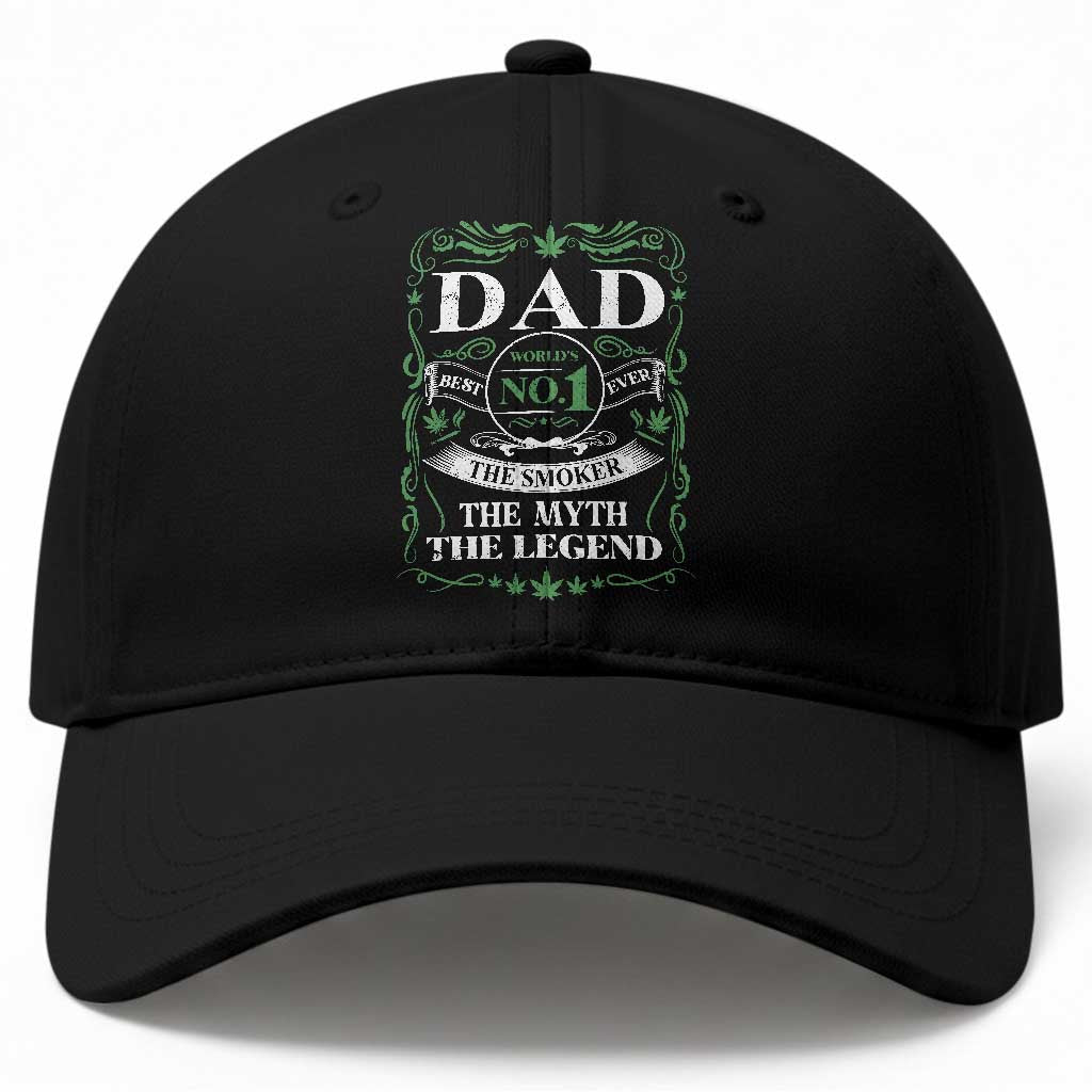 Funny Weed Cannabis Dad Baseball Cap Worlds No 1 Best Dad Ever The Smoker The Myth The Legend TS11 Print Your Wear