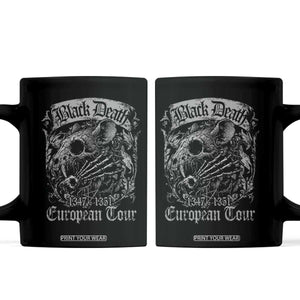 Black Death European Tour Coffee Mug Plague Rat Medieval History Gothic TS11 Black Print Your Wear