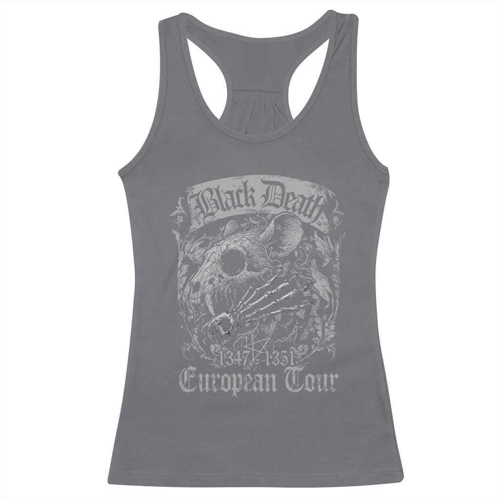 Black Death European Tour Racerback Tank Top Plague Rat Medieval History Gothic TS11 Charcoal Print Your Wear