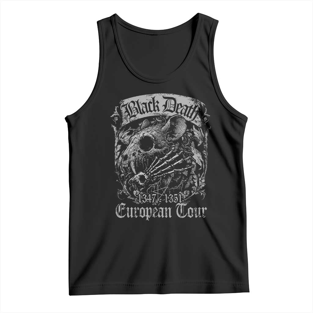 Black Death European Tour Tank Top Plague Rat Medieval History Gothic TS11 Black Print Your Wear