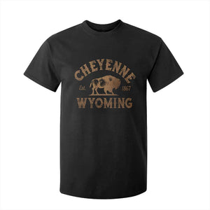 Cheyenne Wyoming Est 1867 WY Bison Cowboy State Pride T Shirt For Kid TS11 Black Print Your Wear