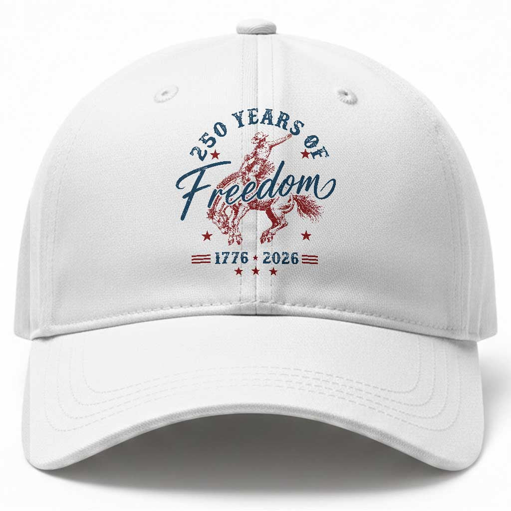 250 Years Of Freedom Cowboy Baseball Cap Western 250th Anniversary USA 1776 2026 TS11 Print Your Wear