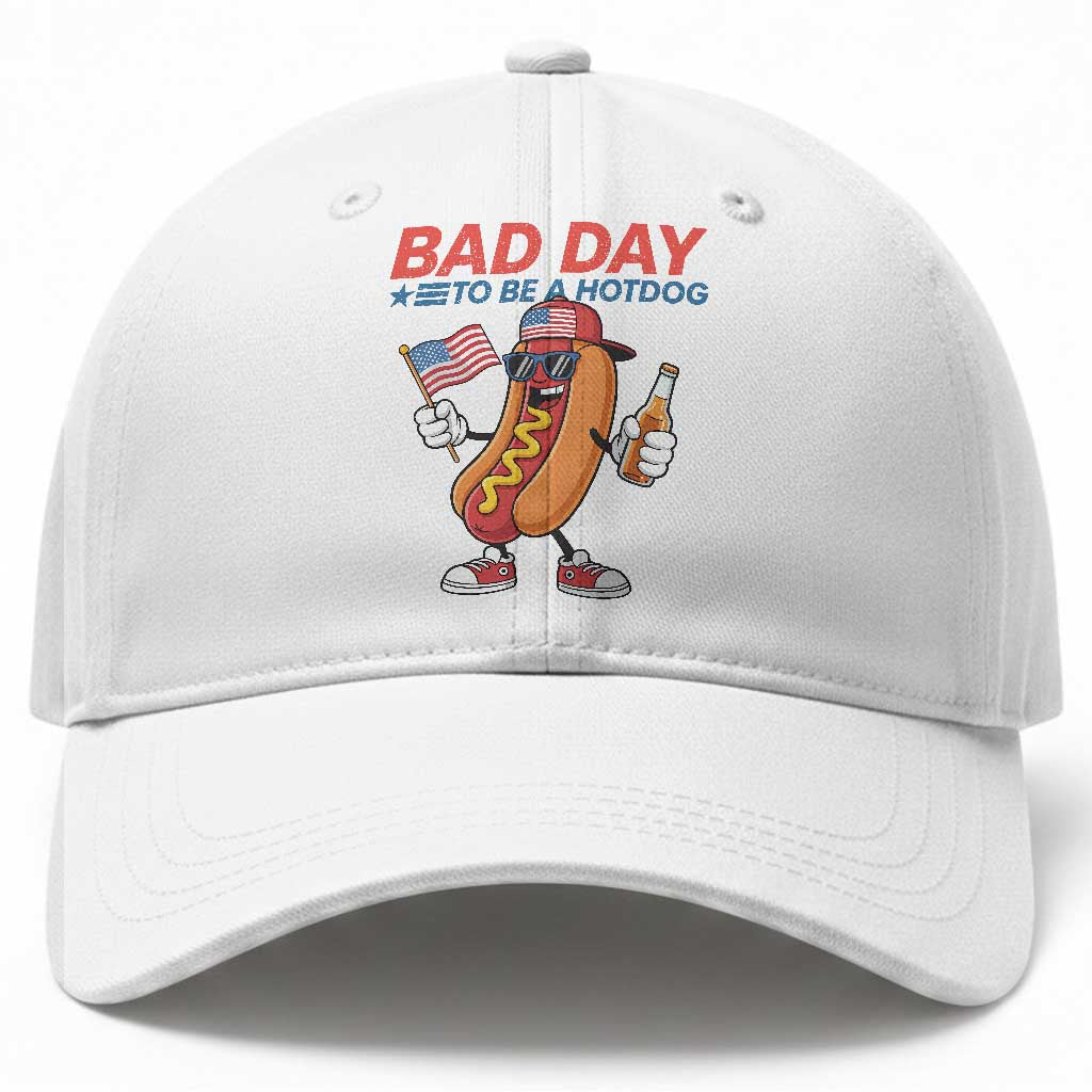 Bad Day To Be A Hot Dog Baseball Cap Funny BBQ Grilling 4th of July TS11 Print Your Wear
