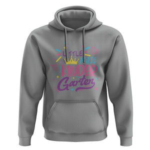 Little Miss Kindergarten Hoodie Back To School Crown Lovely Heart TS11 Sport Gray Print Your Wear