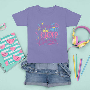 Little Miss Kindergarten T Shirt For Kid Back To School Crown Lovely Heart TS11 Violet Print Your Wear