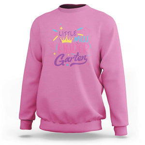 Little Miss Kindergarten Sweatshirt Back To School Crown Lovely Heart TS11 Azalea Print Your Wear