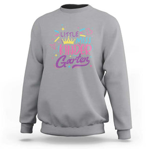 Little Miss Kindergarten Sweatshirt Back To School Crown Lovely Heart TS11 Sport Gray Print Your Wear