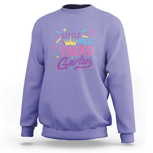 Little Miss Kindergarten Sweatshirt Back To School Crown Lovely Heart TS11 Violet Print Your Wear