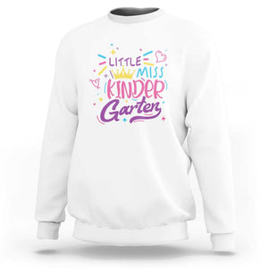 Little Miss Kindergarten Sweatshirt Back To School Crown Lovely Heart TS11 White Print Your Wear