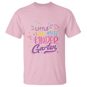 Little Miss Kindergarten T Shirt Back To School Crown Lovely Heart TS11 Light Pink Print Your Wear