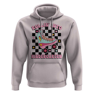 Rolling Into Kindergarten Hoodie Back To School Roller Skating Girl TS11 Ice Gray Print Your Wear