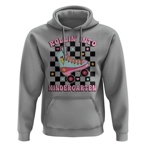 Rolling Into Kindergarten Hoodie Back To School Roller Skating Girl TS11 Sport Gray Print Your Wear