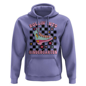 Rolling Into Kindergarten Hoodie Back To School Roller Skating Girl TS11 Violet Print Your Wear